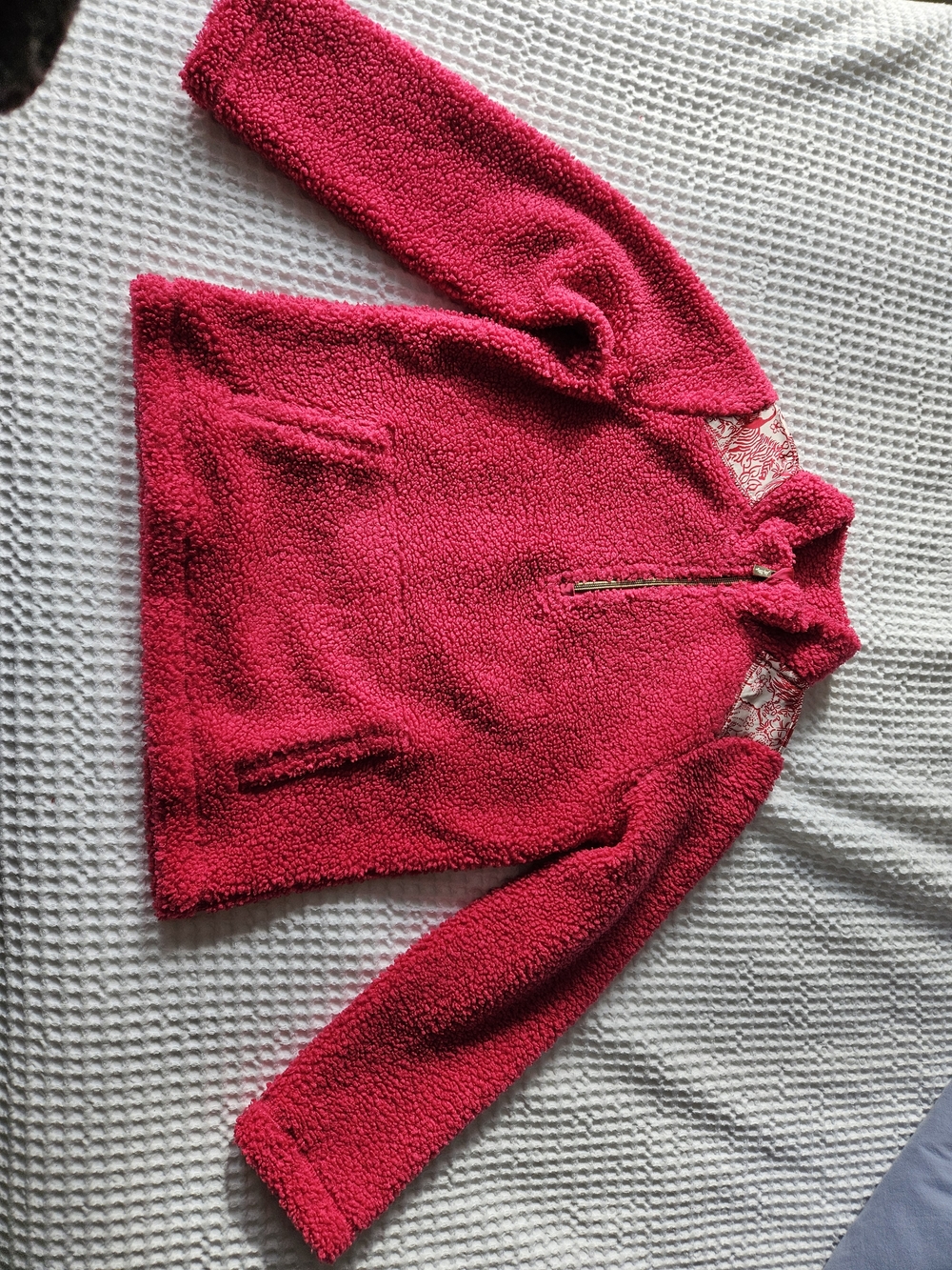 Lilly Pulitzer Hot Pink Sherpa Zip Jacket
